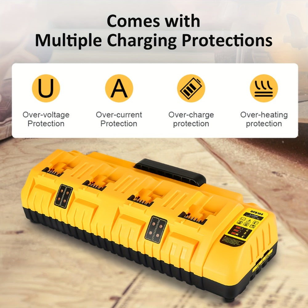 4-Port Dewalt Battery Charger DCB104 12V 20V Max 2 USB Ports for Entryways, Bedrooms and Living Spaces