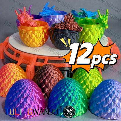 Dragon Figurine & Dragon Egg Set 12pcs with the Listed Color, Size or Set Options for Everyday Use