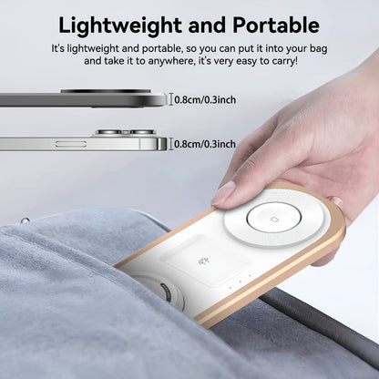 Wireless Charging Station, Foldable 3-in-1 15W Pad for iPhone, Samsung Galaxy, Apple Watch and AirPods Models