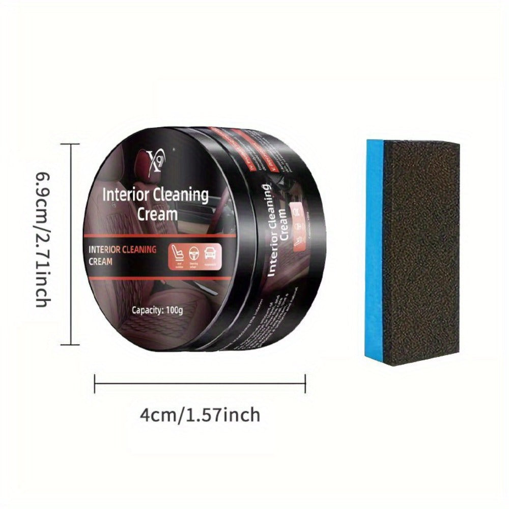 Car Plastic Restorer & Tire Protector Kit 3.38oz – Nano Coating Interior Shine, Yellowing Repair, Black Trim Renewal with Applicator Sponge