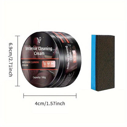 Car Plastic Restorer & Tire Protector Kit 3.38oz – Nano Coating Interior Shine, Yellowing Repair, Black Trim Renewal with Applicator Sponge