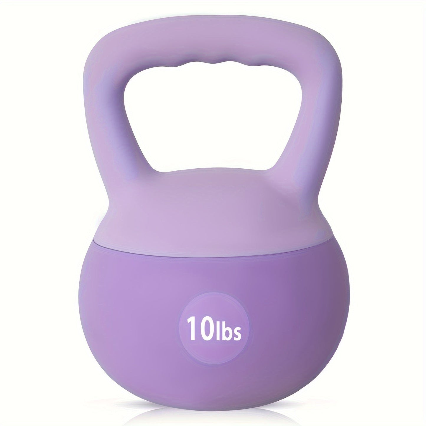 Soft PVC Kettlebell Iron Sand Filled – Wide Non-Slip Handle, 10 to 25 lbs, Safe for Home Use – Strength Training Weights for Women &