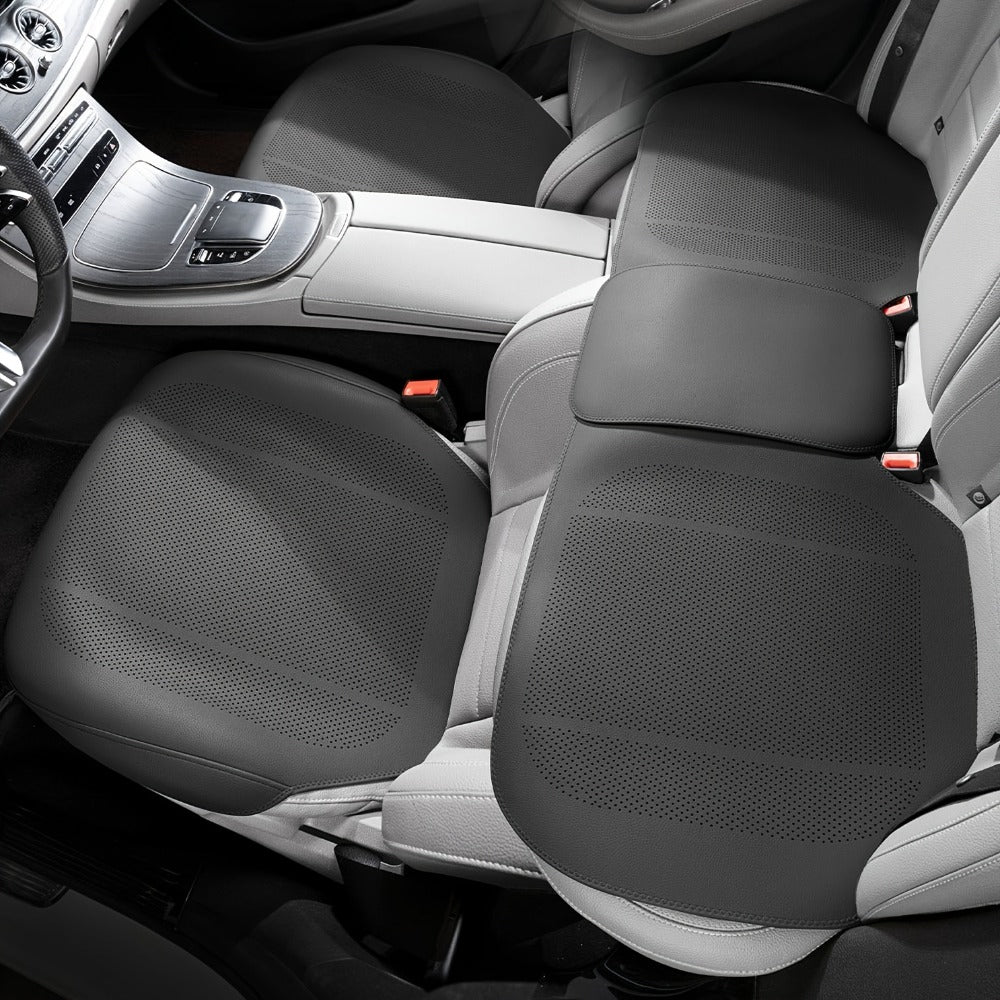 Perforated Car Seat Cushion Single Pad with 45 x 55cm Size and Black, White, Orange or Brown Color Options