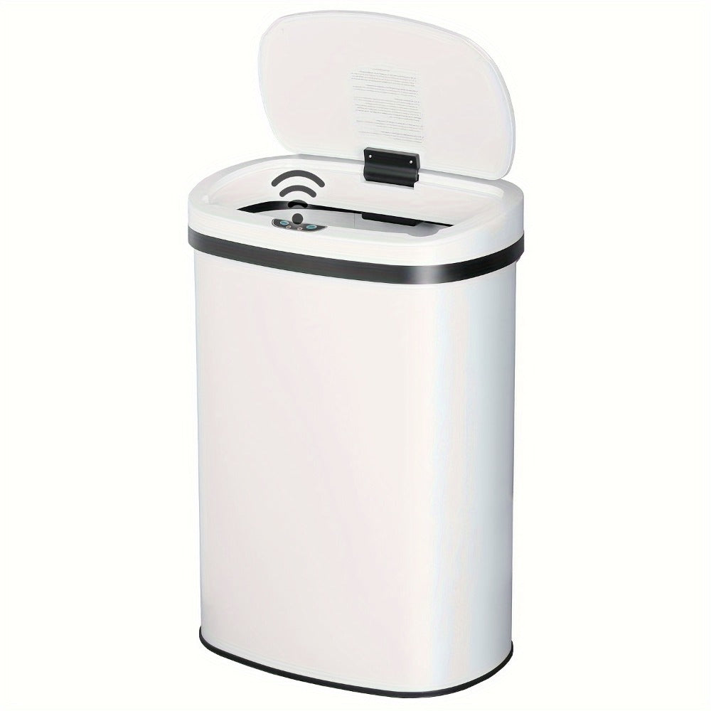Motion Sensor Trash Can with 13-Gallon Label and Plastic or Steel Finish Options in Six Colors