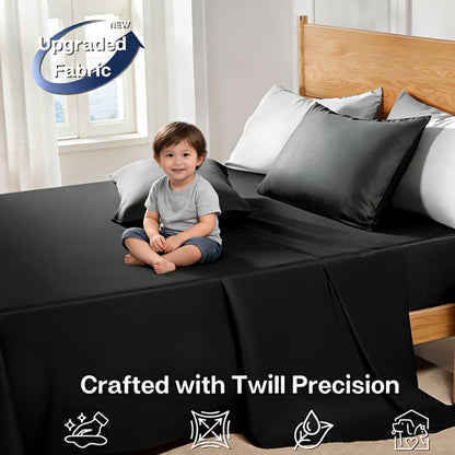 Viscose-from-Bamboo Sheet Set with 4- or 6-Piece Configurations, 11 Colors and 16-Inch Pocket Label