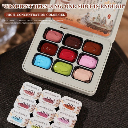 Gel Nail Polish Set 9 Colors Autumn Winter Gradient Collection, Firm Pat Glue Soak Off UV LED Gel Polish