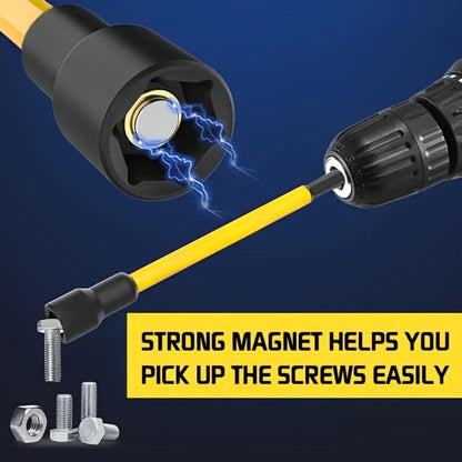 Magnetic Nut Driver Set 18-Piece, Impact-Ready Extra Long Hex Shank, SAE & Metric CR-V Steel Screwdriver Bit Kit for Power Drills