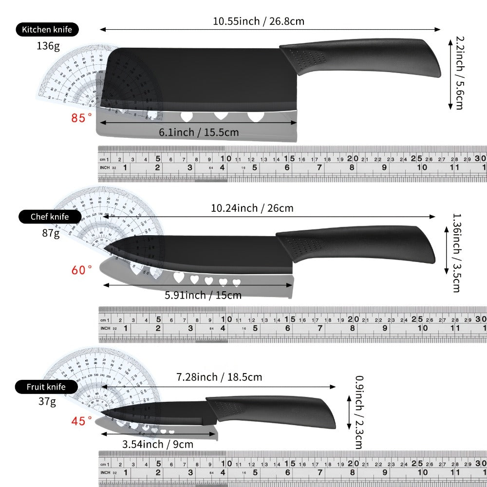 Kitchen Knife Set Professional Forged Chef Knife Set Full Tang Blades with Poultry Shears for Home Cooking, Dining and Outdoor Meals