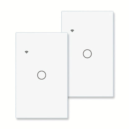 No Neutral Wire Smart Touch Wall Switch MOES WiFi 1/2/3 Gang Single Fire, Works with Alexa & Google Home
