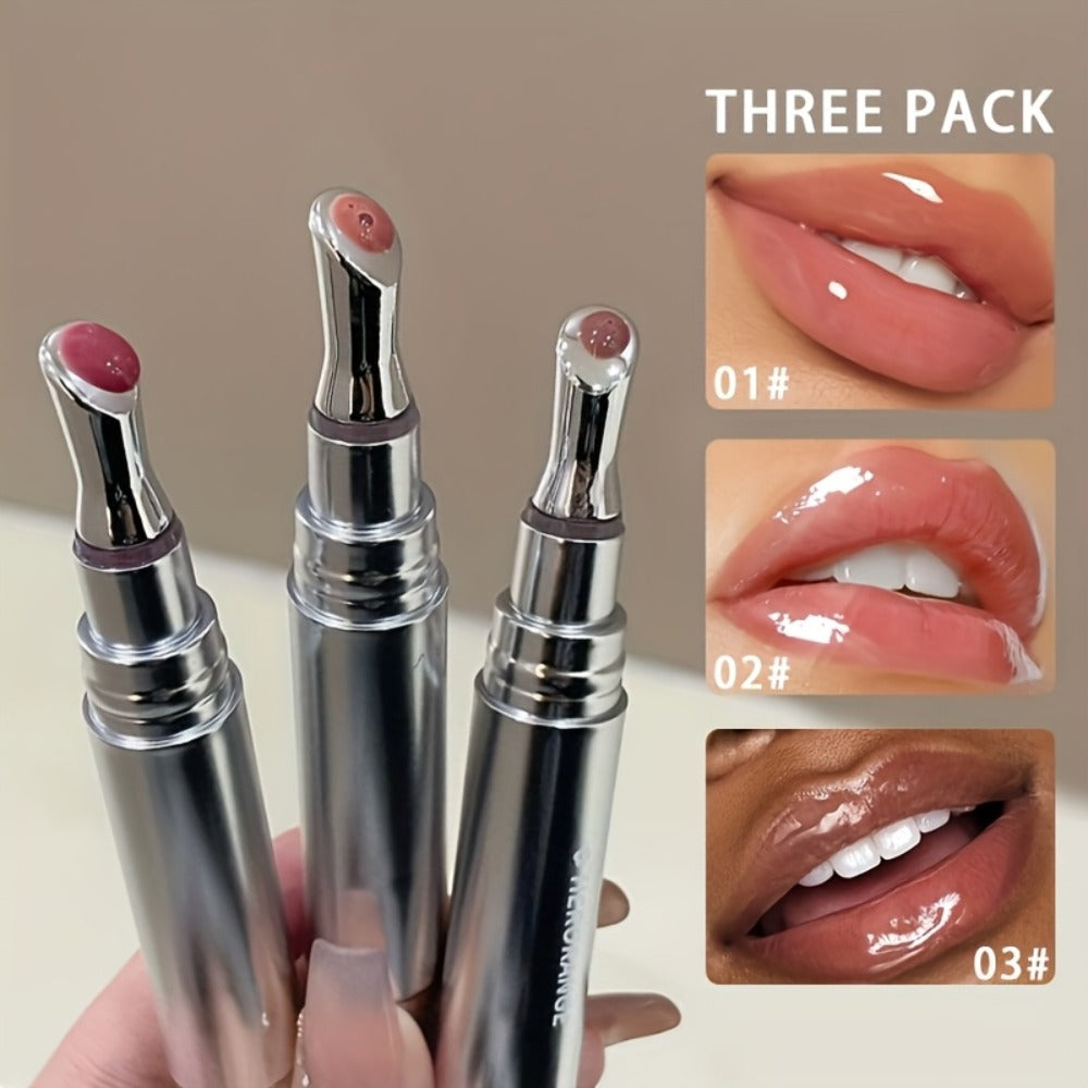 Tinted Lip Gloss Set 6pcs Plumping Vibrant Shine, Non-Drying Glossy Lip Balm for All Seasons, Festival Party Makeup