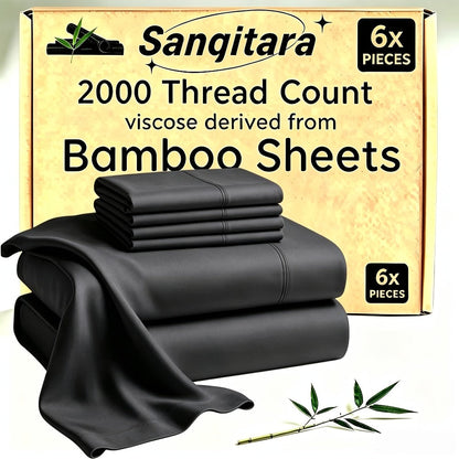 Cooling Fitted Sheet Bamboo Blend Ultra-Soft Deep Pocket Bed Sheet for Hot Sleepers Twin Full Queen King Size Machine Washable Breathable