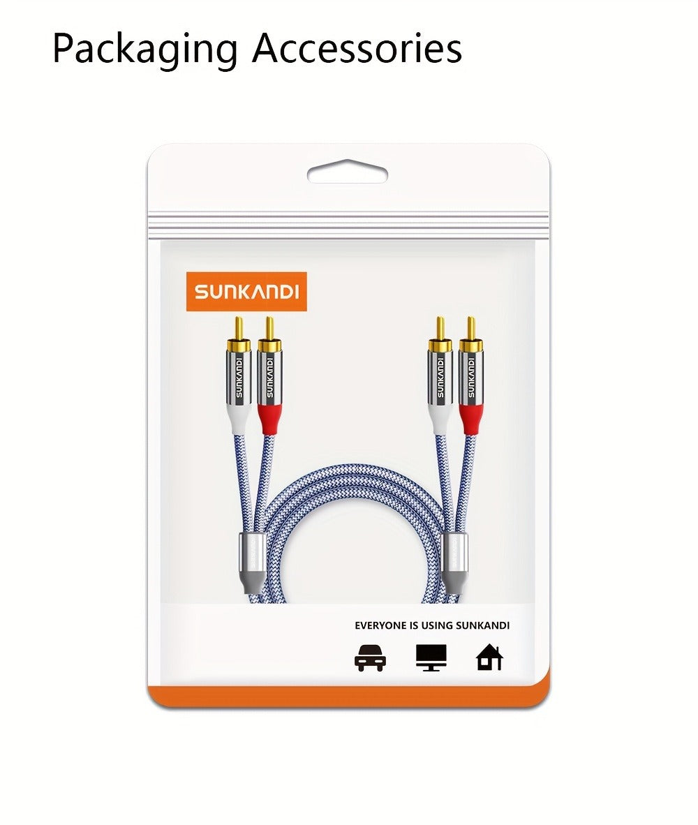Gold-Plated 2RCA to 2RCA Stereo Audio Cable High-Fidelity Sound for Home Theater HDTV Gaming for an Everyday Personal Care Routine