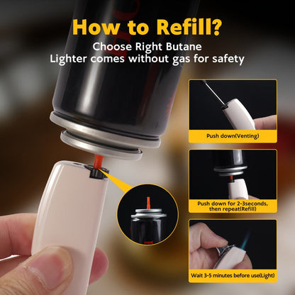 Windproof Lighter 2-Pack, Slim Portable Pocket Lighter with Mirror Finish, Refillable Butane Flame
