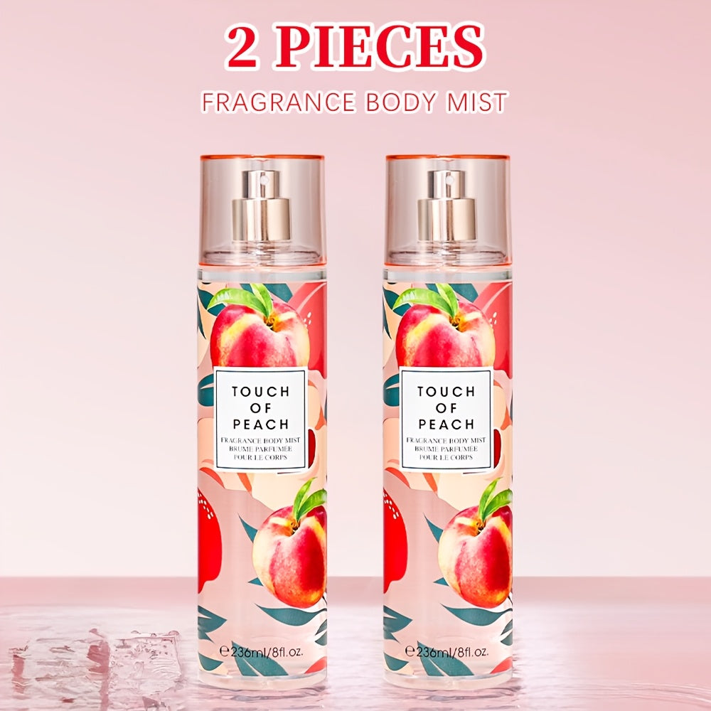 Two-Piece Fruit Scent Body Mist Set, 8 fl oz / 236ml Bottles in Nine Exact Matching Scent Options