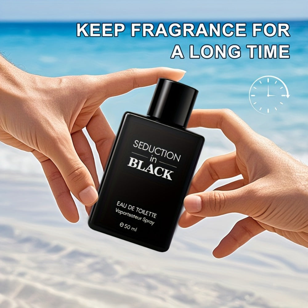 Woody Cologne for Men Long Lasting Eau de Toilette 50ml Propylene-Free Masculine EDT Spray Sensitive Skin Safe Daily Dates Gym Travel Office