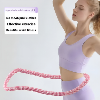 Foldable Pilates Ring Fitness Circle with Soft Spring – Silent Full-Coverage Non-Pinching Waist Trainer Exercise Circle