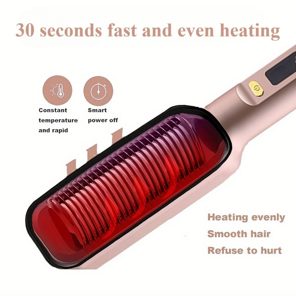 2-in-1 Wet and Dry Hair Straightener Curler Portable Flat Iron Fast Heat Adjustable Temperature, for Home, Travel and Salon Hair Styling