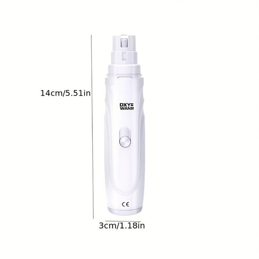 Electric Pet Nail Grinder 2-Speed 3-Port – Rechargeable Quiet Dog Cat Nail Trimmer with 3 Hour Battery Life