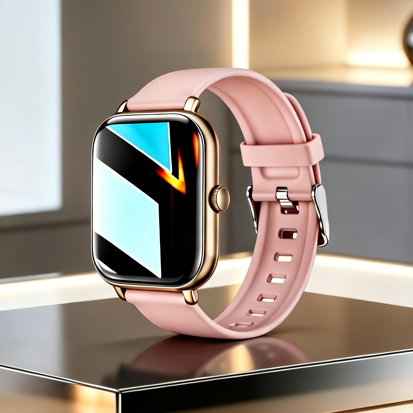 Smartwatch Couple's Set with Voice Assistant – Wireless Calling, Built-in Speaker, Music Control, Fitness Tracker – Matching His