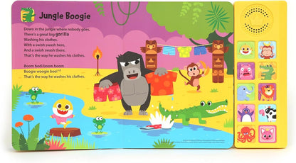 Baby Shark Sound Book for Toddlers, Pinkfong 10-Button Interactive Animal Songs Sing-Along Nursery Rhymes Learning Book Kids Ages 1-3