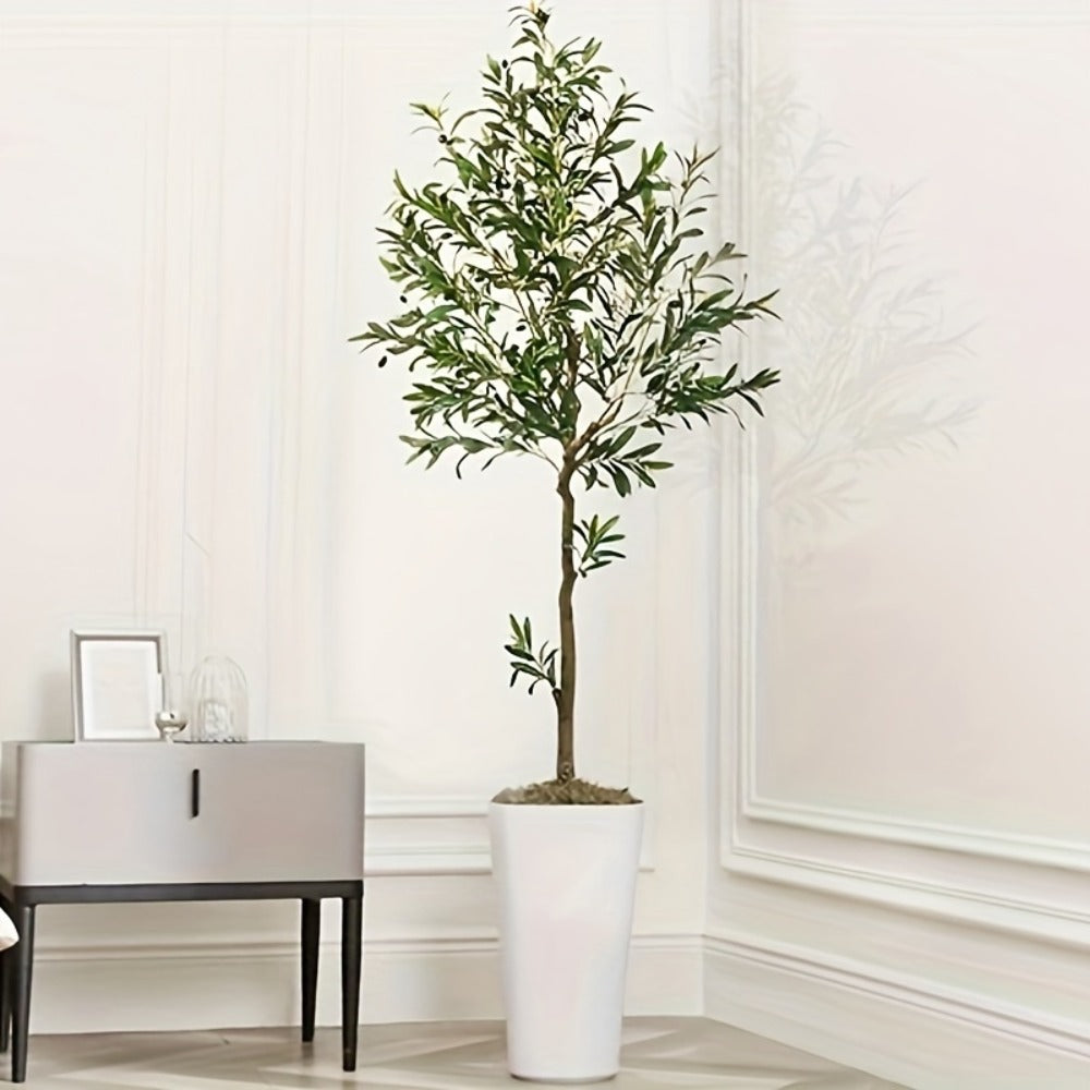 Artificial Olive Tree with Black or White Pot in 6 and 8 Foot Height Checkouts for Indoor Decor