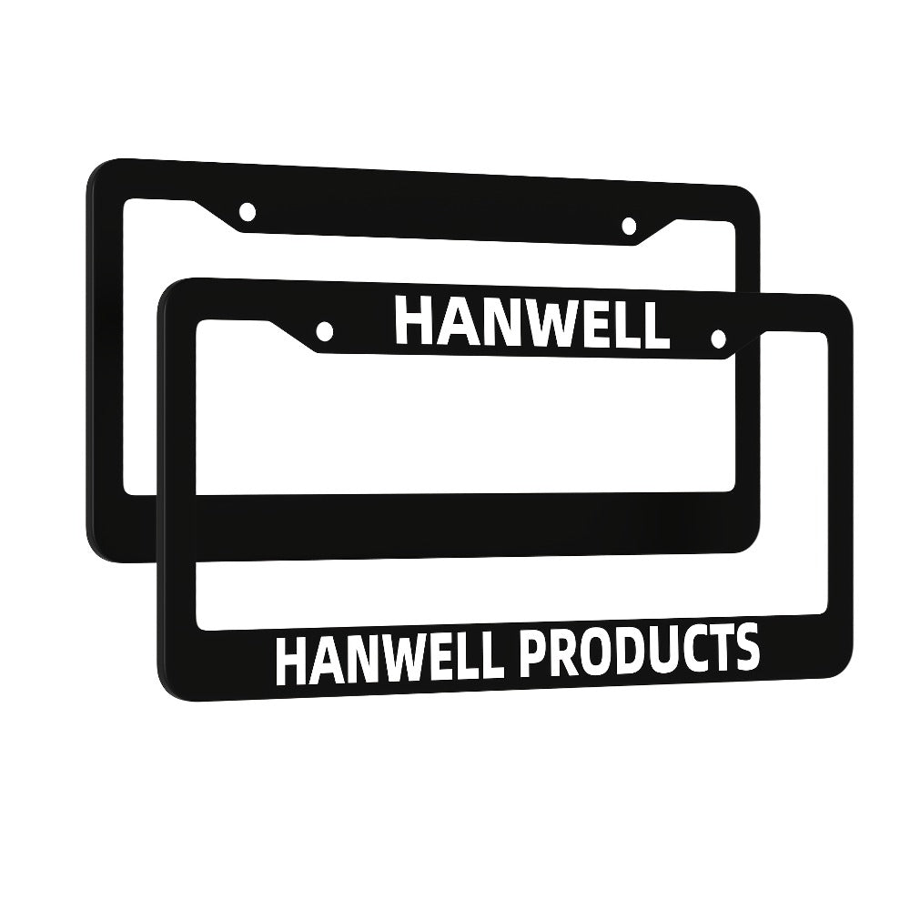 Custom License Plate Frame – 6 Font Styles, Heavy-Duty Weather-Resistant Car Tag Holder, Personalized Front & Rear License Plate Border