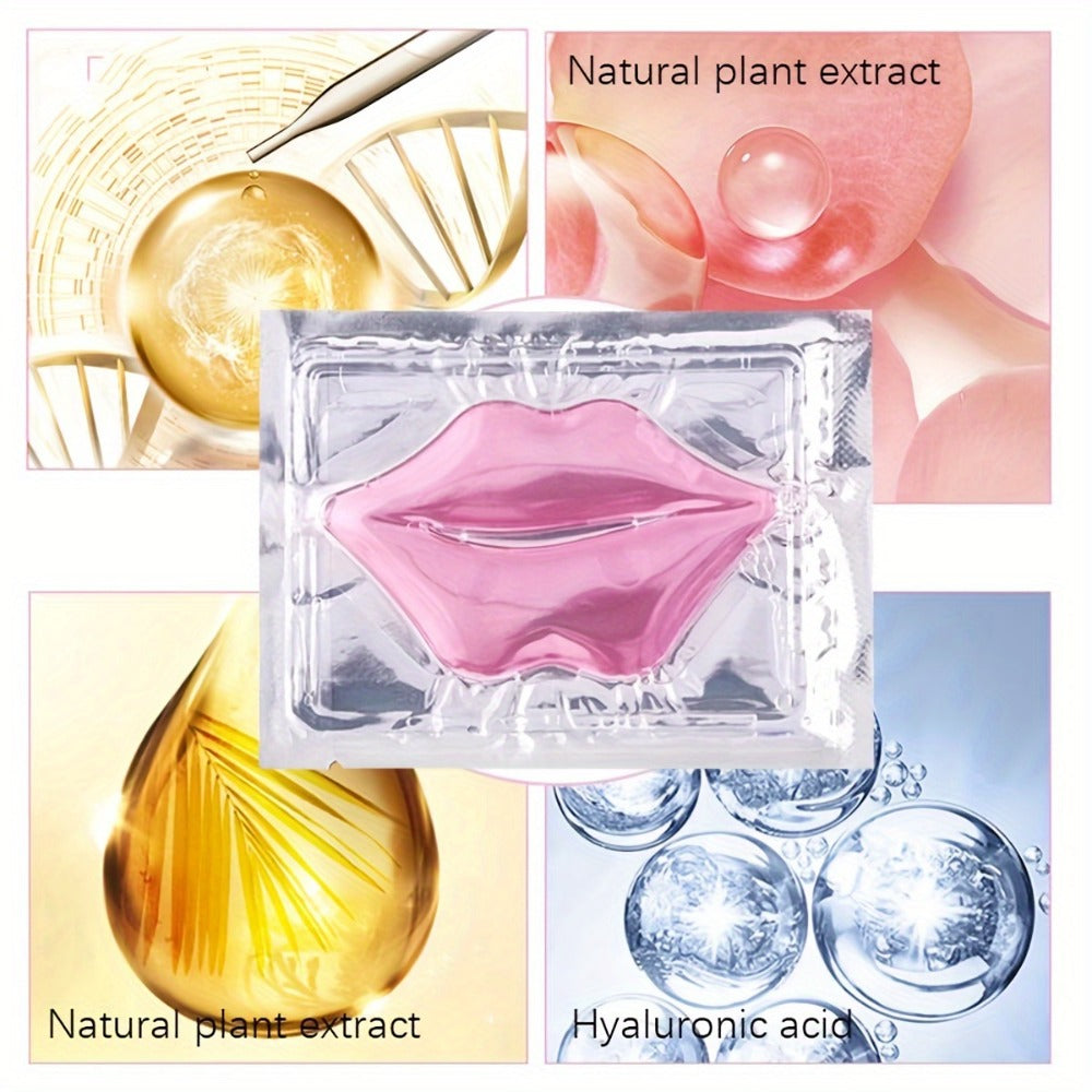 Hyaluronic Acid Eye & Lip Mask Patches, Overnight Sleeping Mask Set for Deep Moisture, Anti-Dry, Plumping & Smoothing
