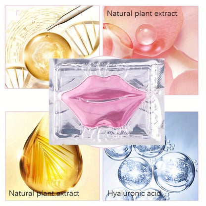 Hyaluronic Acid Eye & Lip Mask Patches, Overnight Sleeping Mask Set for Deep Moisture, Anti-Dry, Plumping & Smoothing