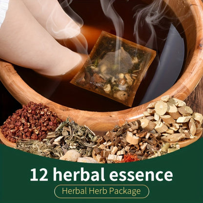 Herbal Foot Soak Packets 20 Pack 12 Chinese Herbs Motherwort Foot Bath Bags Warming Cold Feet Circulation