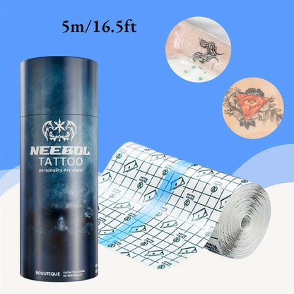 Tattoo Bandage Roll Clear Second Skin Film for New Tattoo Healing for Temporary Body Art, Festivals and Costumes