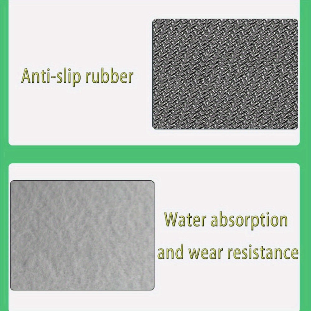 Black-and-White Cat Kitchen Floor Mat with Playful Pattern in 20 x 31 or 23.6 x 35.4-Inch Sizes