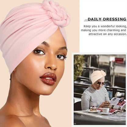 Boho Turban Headbands for Women 5 Pack – African Indian Style Twisted Knot Knit Hair Wrap Hat Retro Ethnic Fashion Head Scarf Baotou Cap