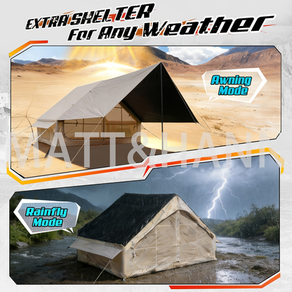 Inflatable Camping Tent 4-8 Person Air Cabin Glamping UV Protection for Garden, Patio and Yard Use