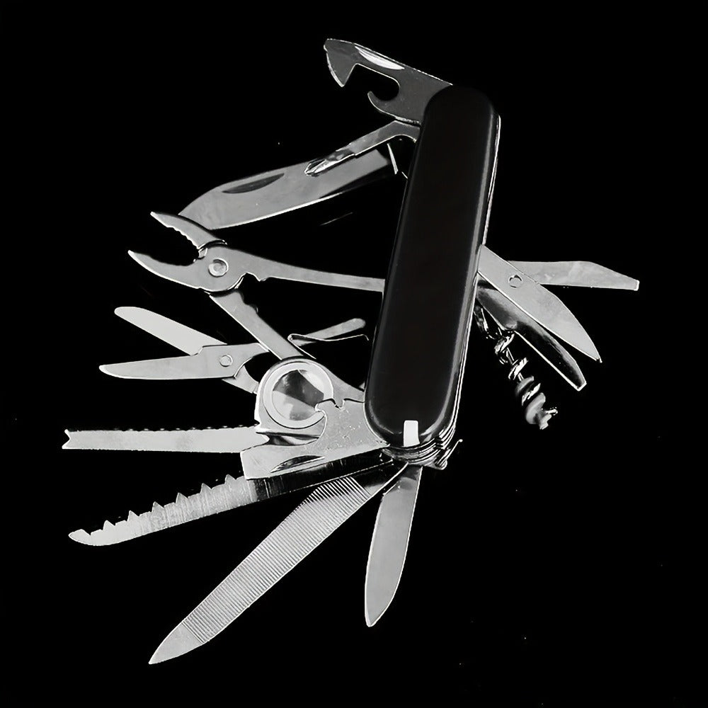 Multitool Pocket Knife 17-in-1, Includes Screwdriver, Pliers, Scissors, Bottle Opener & More, Portable Multi-Tool for Camping