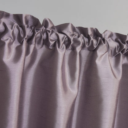 Three-Piece Faux Silk Window Curtain Set with Rod-Pocket Valance, Two 26 x 36-Inch Tiers and Eleven Colors