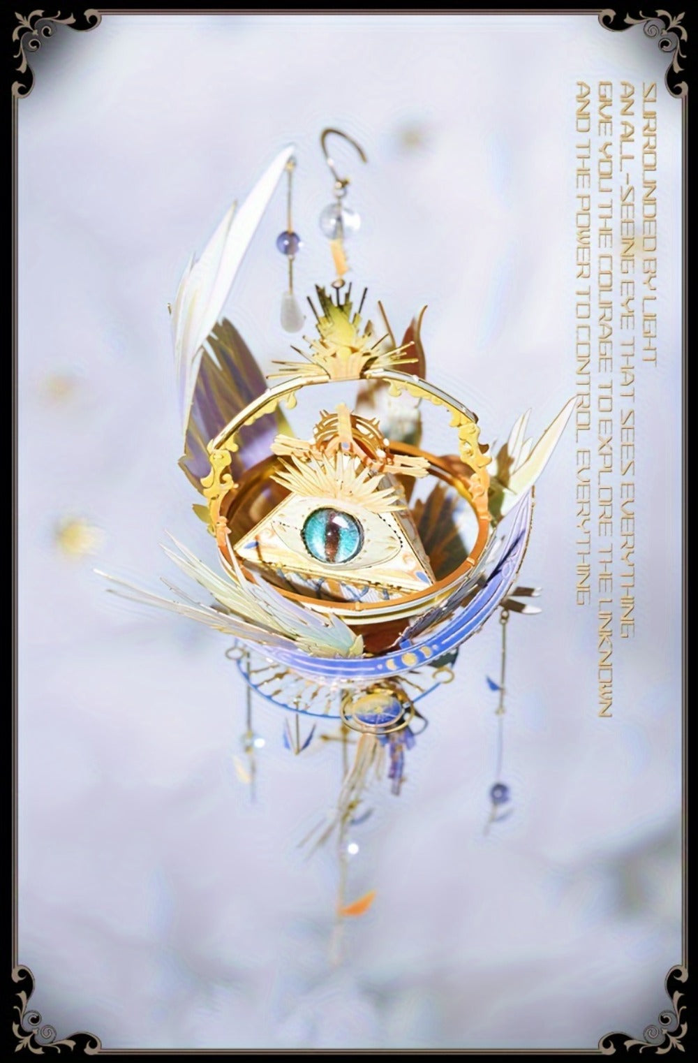 3D Metal Puzzle Model Kit, God's Eye & Angel's Eye MU Assembly, Laser-Cut DIY Craft, Artistic Home & Office Decor
