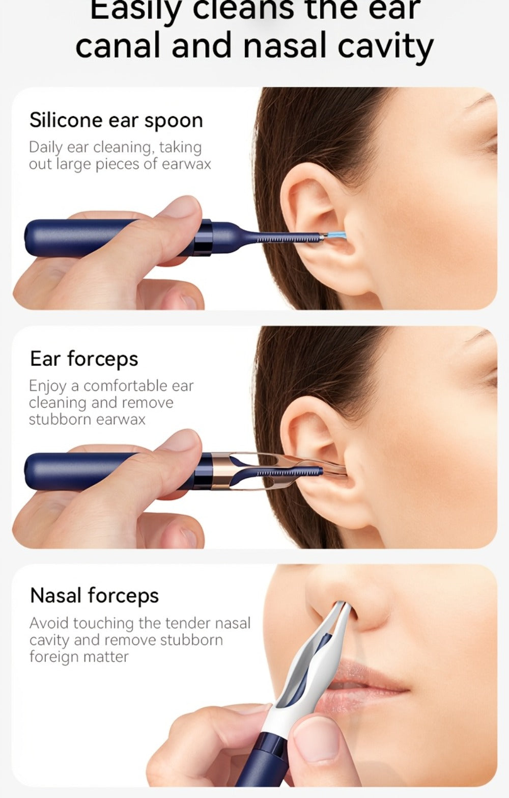 Upgraded 1080P Ear Wax Removal Tool with Camera & Storage Case – LED Light, iOS & Android Compatible, Complete Ear Cleaning Kit