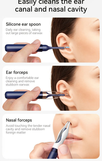 Upgraded 1080P Ear Wax Removal Tool with Camera & Storage Case – LED Light, iOS & Android Compatible, Complete Ear Cleaning Kit