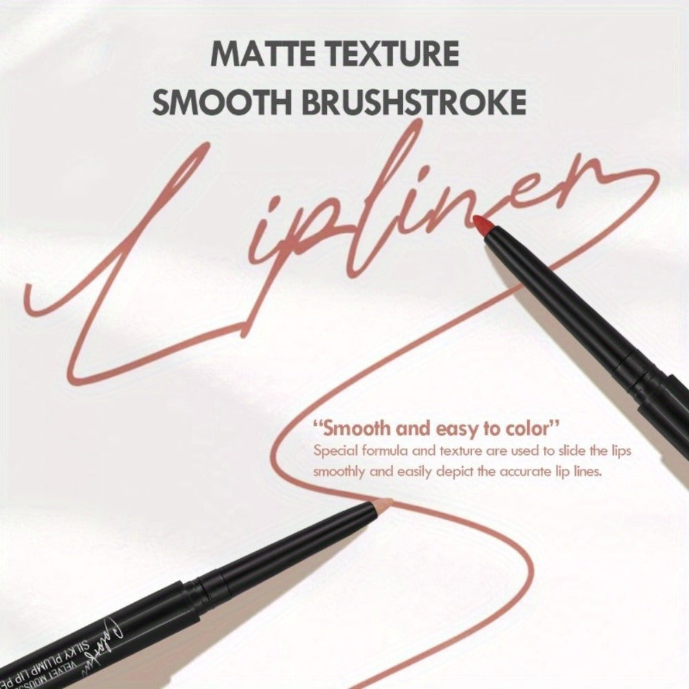 Waterproof Lip Liner Pencil Set 12 Pieces Multi-Functional Lip Eye & Brow Liner, for Makeup, Travel and Everyday Vanity Use