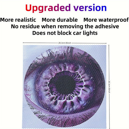 3D Beast Eye Headlight Stickers – Funny Car Headlight Decals for Jeep Round Headlights, Truck Body, Bumper & Window Decoration