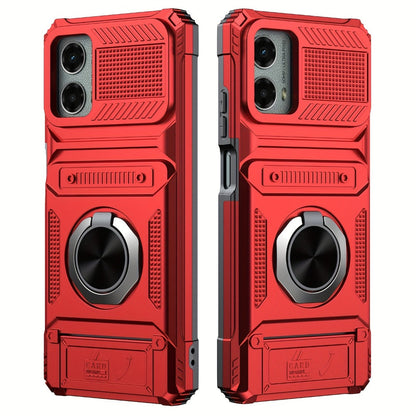 Wallet Moto G 5G 2025 2024 Case Card Holder 360° Ring Stand Dual Layer with the Listed Color, Size or Set Options for Everyday Carry
