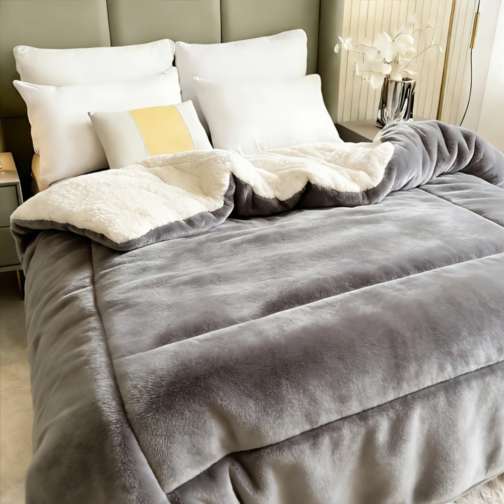 Sherpa Fleece Comforter Set Extra Thick Plush Microfiber Reversible Soft Warm Luxury Bed Blanket Twin XL Full Queen King 10 Colors