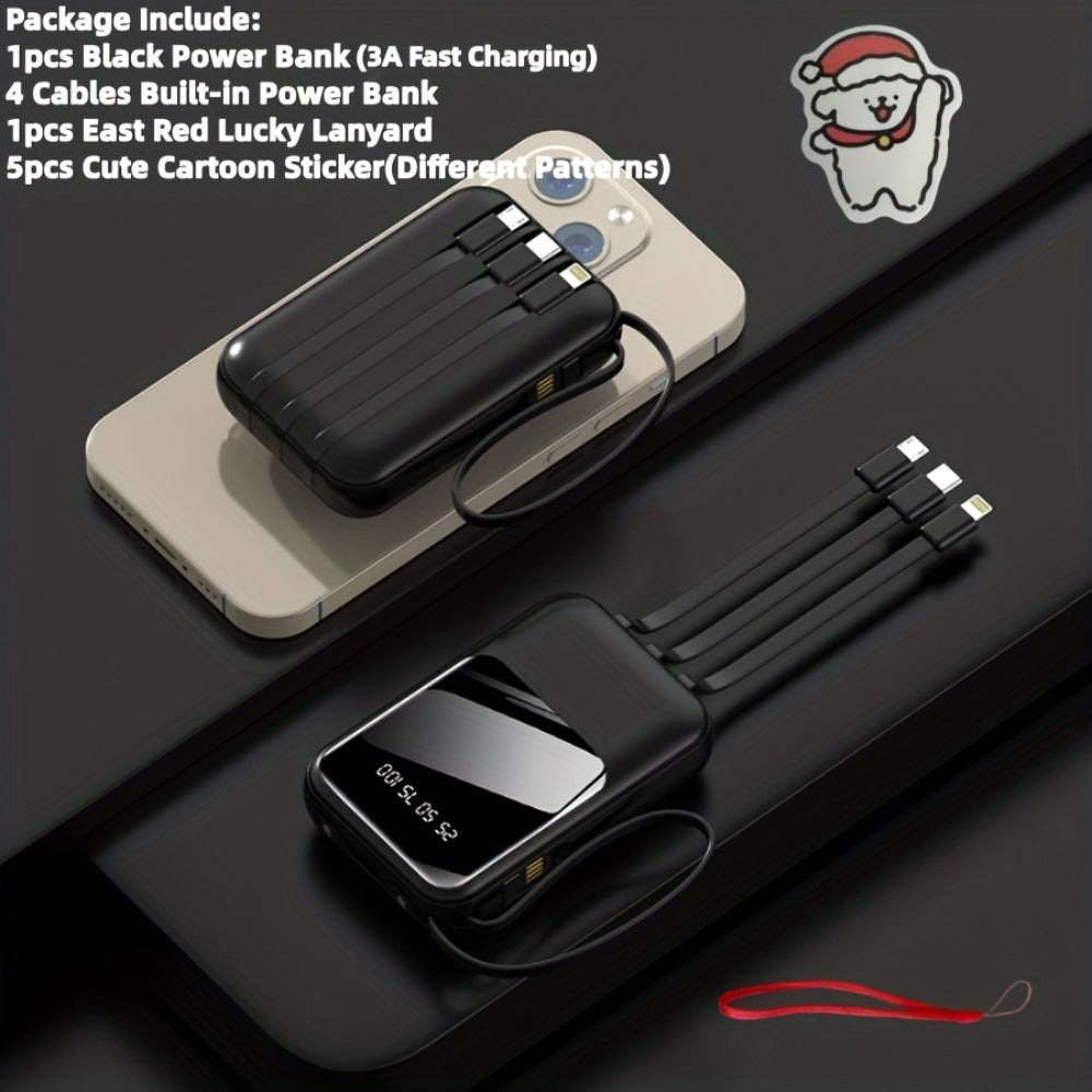 Power Bank 10000mAh Compact with Cable Set, 5W/15W/22.5W Variants, LED Light and Digital Display
