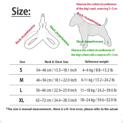 Dog Leash & Harness Set – Outdoor Safety Leash for Large Medium Small Dogs, M/L/XL, Brown Black Red