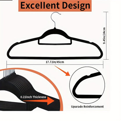 Velvet Hangers Non-Slip Slim Space Saving Clothes Hangers, Premium Flocked Suit Hangers for Closet Organization