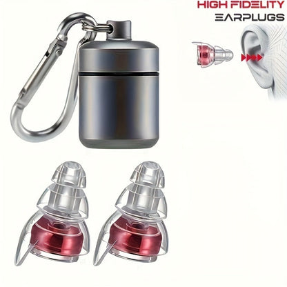 High Fidelity Earplugs for Concerts Musicians 24dB Noise Reduction, Advanced Filter Technology Ear Protection for Music Festivals