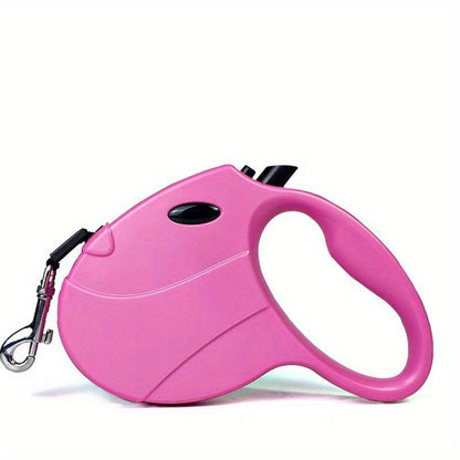 Retractable Dog Leash with 16-Foot Tape and Five Red, Black or Pink Light and No-Light Configurations