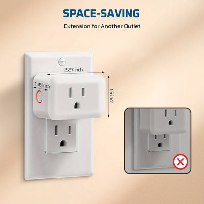 Wireless Remote Control Outlet Switch 100ft RF Range Programmable Expandable Plug-in Remote for Entryways, Bedrooms and Living Spaces