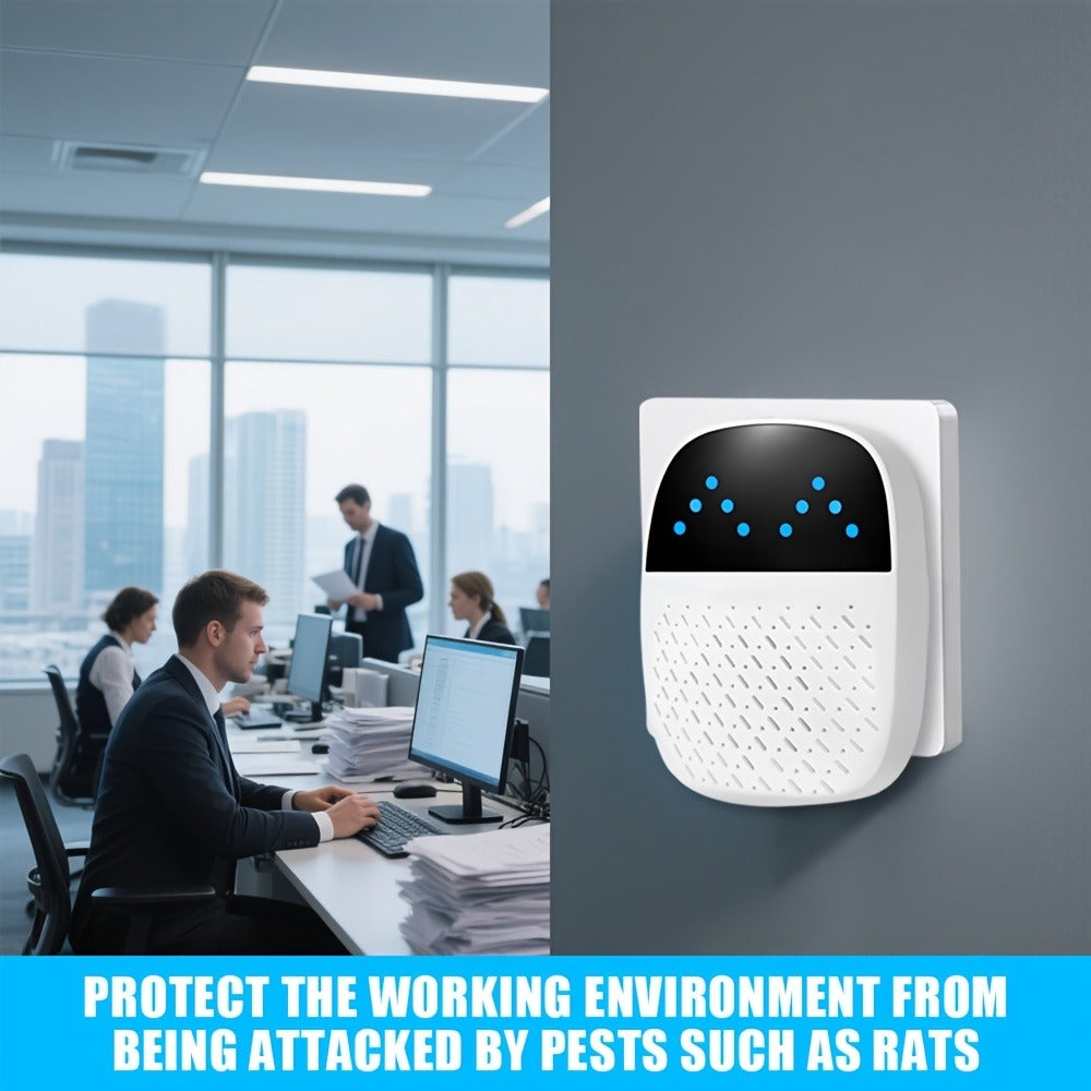 Dual-Mode Ultrasonic Pest Control Device 4-Pack with Plug-In Power and Compact Indoor Wall-Outlet Design