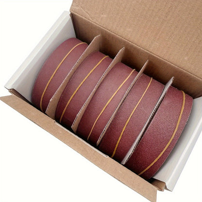 Sandpaper Roll with Dispenser, Aluminum Oxide Multi-Grit Emery Cloth 80-600, 4/5/6 Piece Set, 236 Inch for Wood Metal Glass Woodworking